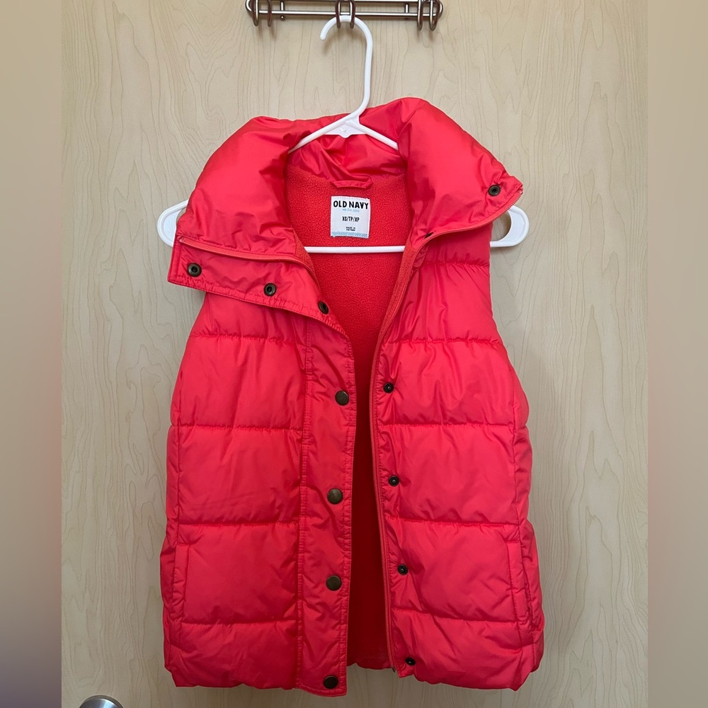 Old Navy Pinky Red Fleece-Lined Vest